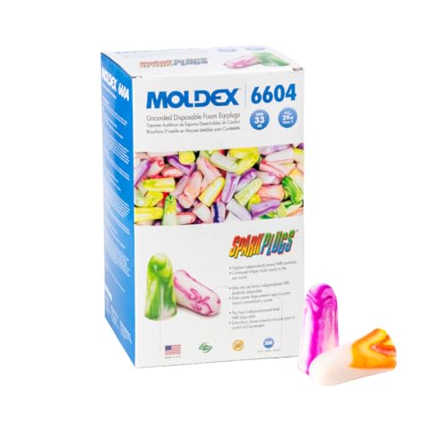 200 Pairs 6604 Sparkplugs Disposable Ear Plug Uncorded NRR 33