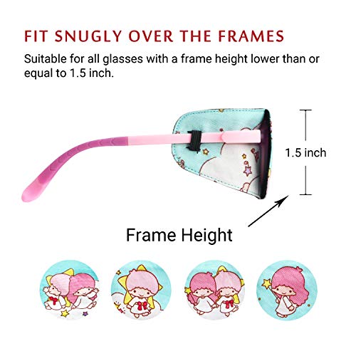 Cotton & Silk Eye Patch for Kids Glasses (Right Eye, Fairy - Magic Wand) - view 3