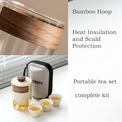 Chinese Gongfu Tea Set with 1 Pot & 4 Cups Portable Asian Tea Set - view 3