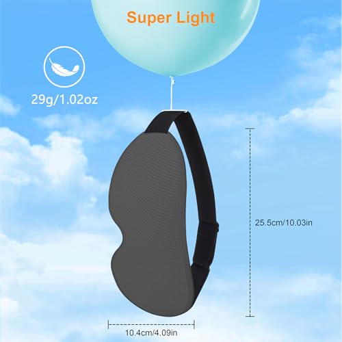 100% Blackout Sleep Eye Mask for Side Sleeper Men Women, Zero Eye Pressure 3D Contoured Cup and Eyelash Friendly Sleeping Mask, Ergonomic-Dark Grey - view 7