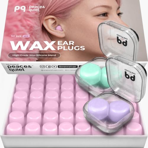 PQ Wax Ear Plugs, Silicone Earplugs for Sleep, Classic, 50 Ct - view 6
