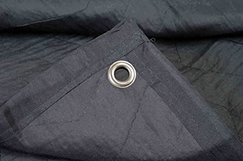 Small Black Sound Dampening Blanket with Grommets - 48" x 48" - Moving Blanket with Sound Absorption - Cotton/Polyester Woven (Machine Washable) - view 4
