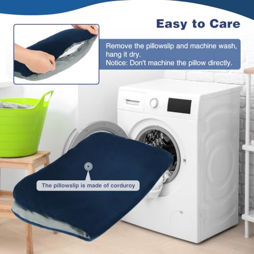 2 Pack Camping Pillow Sleeping–Memory Foam Travel Pillow,Navy Blue - view 4