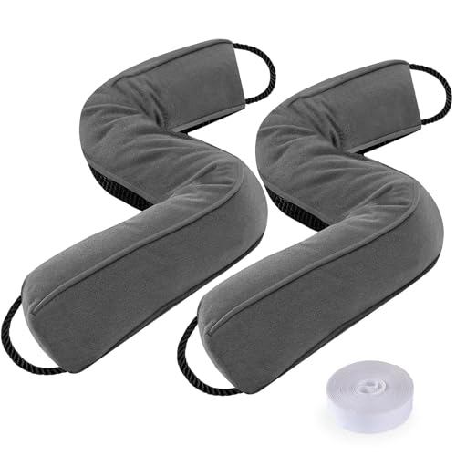 Door Draft Stopper with Removable Cover, 38", Gray, 2-Pack