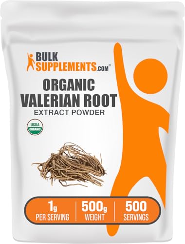 .com Organic Valerian Extract Powder - Sourced from Valerian Root, Herbal Supplement - Gluten Free, 1g per Serving, 500g (1.1 lbs) (Pack of 1)