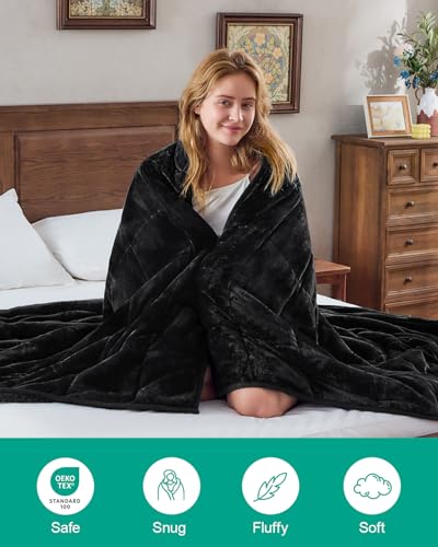 Ultra Soft Sherpa Weighted Blanket for Adults, 60"x80" 15lbs Heavy Blankets - view 6