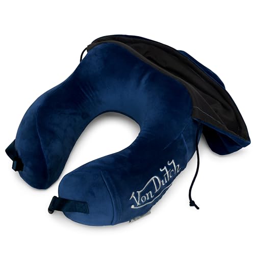 Eyeconic Hooded Memory Foam Travel Neck Pillow, Navy - view 7