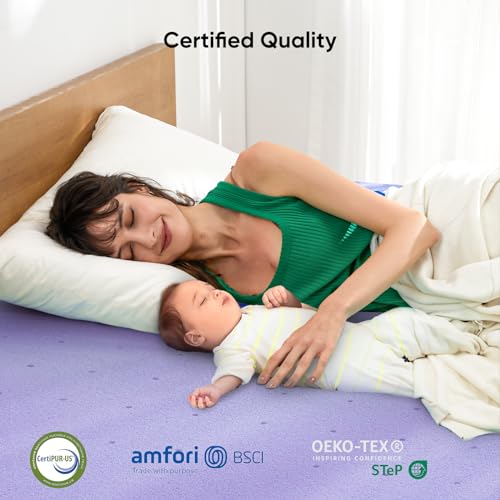 3-inch King Memory Foam Mattress Topper with Lavender Scent, Gel Infused Cooling Mattress Topper, Soft Mattress Topper for Sleeper Sofa, CertiPUR-US Certified - view 4