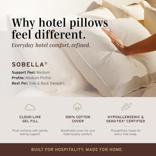 Sobella Side Sleeper Pillows, Hotel Quality, King Size Pillow - view 2