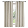 Extra Wide 100 Inches Wide Faux Linen Curtain Room Darkening Drape in Living Room Bedroom Glass Door 100Wx84L, 1 Panel, Birch, Tallis Collection