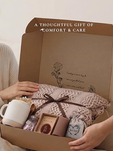 Get Well Soon Gift Baskets for Women - Earth Tone Self Care Package - After Surgery, Sympathy Gifts for Loss of Loved One, Thinking of You/ Mothers Day/ Grief /Bereavement /Miscarriage Gifts for Women - view 2
