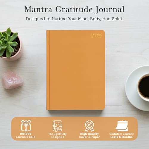 Gratitude Journal For Women & Men - Mental Health, Self Love & Self Care Journal - Orange - 5.8" x 8.3" - view 6