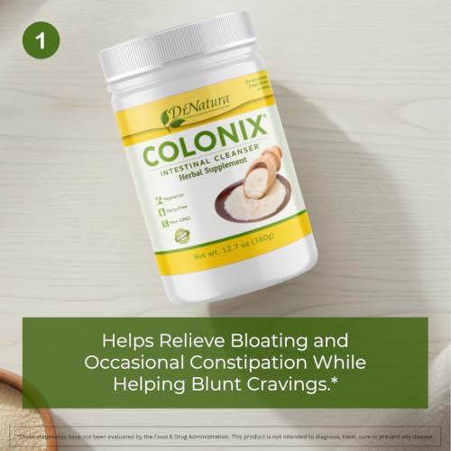 Colonix 3-Part Colon Cleanse Kit – Whole Psyllium Husk Fiber Powder, Herbal Capsules & Herbal Tea, 30 Day Digestive & Gut Support Program, 16 oz (Pack of 1) - view 5
