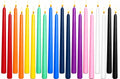 10 Inch Multi-Color Taper Candles, Unscented Chakra Candlesticks