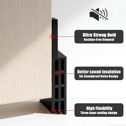 Door Draft Stopper for Bottom of Door, 78 inch Door Sweep Weather Stripping - view 3