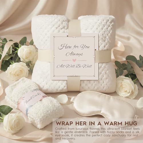 Get Well Soon Self Care Gifts for Women After Surgery Recovery, Sympathy Comfort Care Package, Inspirational Encouragement Condolence Gift Basket, Thinking of You Spa Birthday Gift Sets for Her - view 4