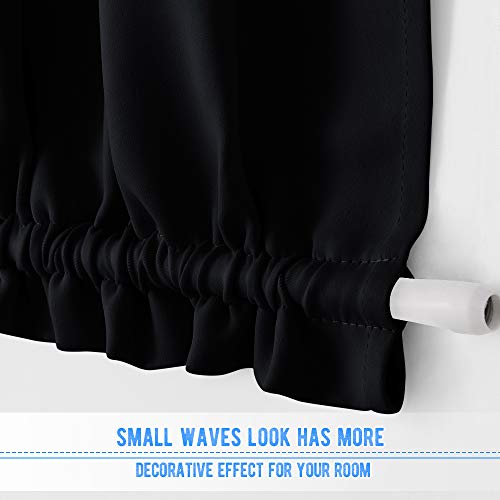 Black French Sidelight Door Window Curtains for Side Window - view 4