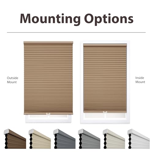 Cordless 1.5" Blackout Cellular Shade, Energy Saver, 29.5" W x 64" H, Latte - view 3