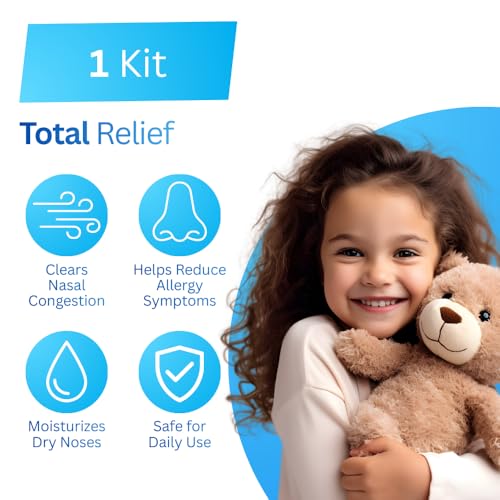 Sinus Rinse, Pediatric, Complete Saline Nasal Rinse Kit 60 Premixed Packets - view 5