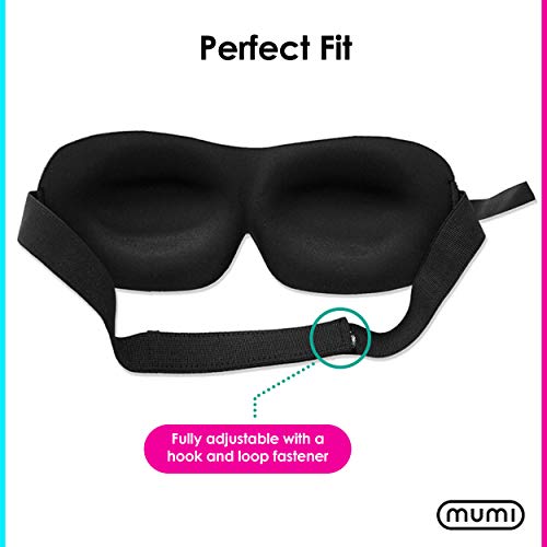 Sweet Dreams Kit - 3D Memory Foam Sleeping Mask with Adjustable Strap - Blocks Light Effectively - Includes Ear Plugs and Case - view 4