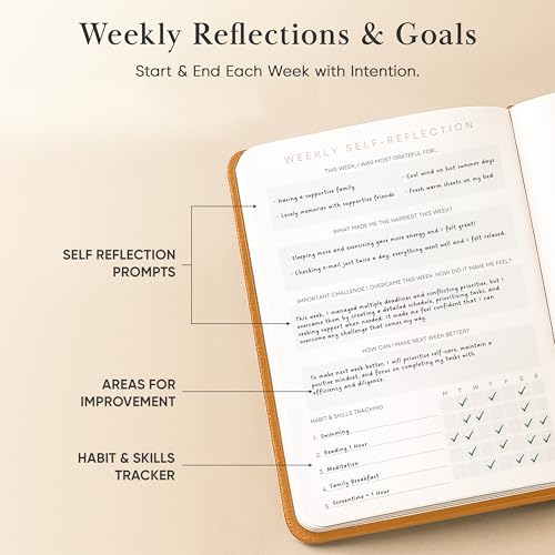 Gratitude Journal For Women & Men - Mental Health, Self Love & Self Care Journal - Orange - 5.8" x 8.3" - view 4