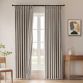 Sand Pinch Pleated Blackout Curtains, Bedroom Drapes, 2 Panels, 40"W x 84"L