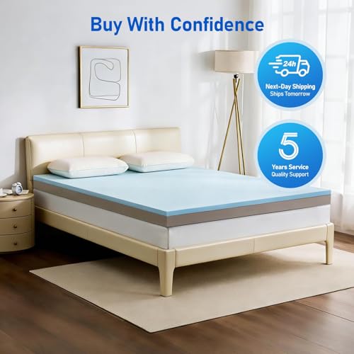 California King Mattress Topper 3-Inch: 2 Firmness Firm & Medium Firm - view 6