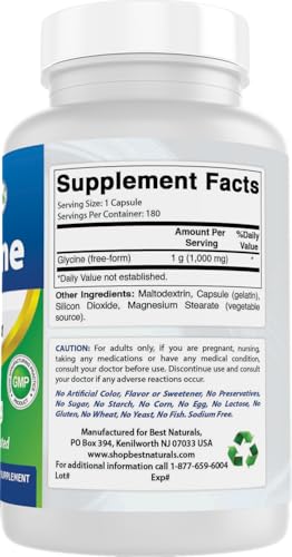 Glycine Supplement 1000 Mg for Energy Production, 180Count - view 6