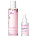 Hyaluronic Acid Serum and Sakura Essence Duo, Hydrating Skincare Set, 30ml Serum with 100ml Boosting Essence, All Skin Types