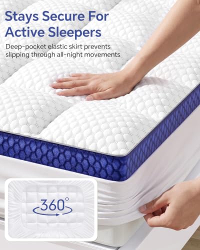 King Mattress Topper, Pillow Top Mattress Pad Bed Cover - view 5