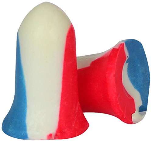 By Honeywell Super Leight USA Disposable Foam Shooting Earplugs, 10-Pairs (R-01891),Red/White/Blue - view 2
