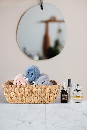 Small Wicker Baskets for Organizing 2 Pack, Hand Woven Baskets for Storage, Towels and Toilet Paper Organization, Woven Gift Basket,Countertop Baskets Set for Organizing - view 3