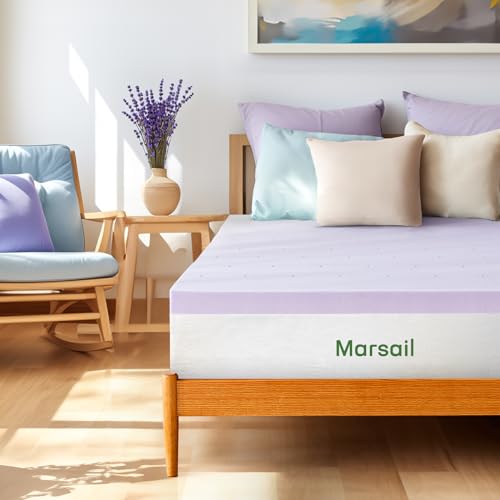 3-inch King Memory Foam Mattress Topper with Lavender Scent, Gel Infused Cooling Mattress Topper, Soft Mattress Topper for Sleeper Sofa, CertiPUR-US Certified