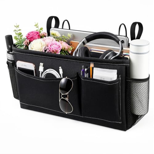 Bedside Caddy for Dorm Bed, Bedside Storage Bag Hanging Organizer