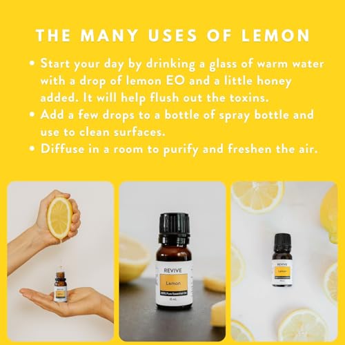 Lemon Essential Oil by Revive Essential Oils - - 100% Pure Therapeutic Grade, for Diffuser, Humidifier, Massage, Aromatherapy, Skin & Hair Care - view 5