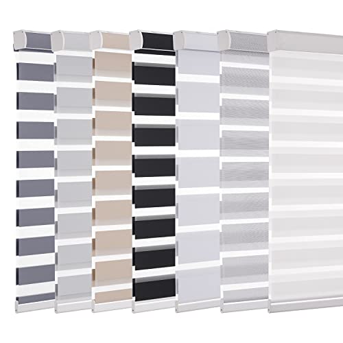 Custom Zebra Blinds 85% Blackout Cordless Custom Size Shades White