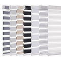 Custom Zebra Blinds 85% Blackout Cordless Custom Size Shades White