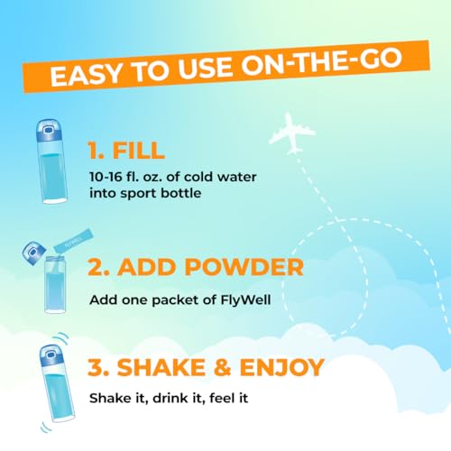 Travel Vitamin Tonic for Flight, Jet Lag, Hydration, Circulation, Digestion & Immune Support, Promotes Calmness, Electrolyte Powder, Travel Essentials, Passion Fruit Tangerine, 15 Sticks - view 3