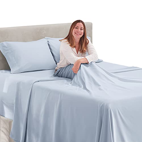 Extra Deep Pocket King Sheet Set, Ice Blue - view 6
