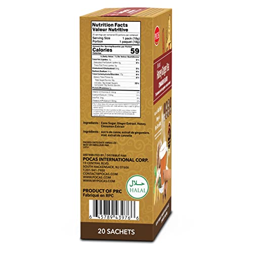 Tea Powder, Honey Ginger with Cinnamon, 20 Count (Pack of 2) - view 2