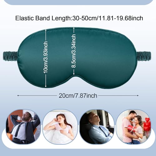 24 Pcs Silk Sleep Masks Soft Satin Eye Masks for Sleeping with Adjustable Elastic Strap Comfortable Blindfold Eyeshade for Men Women Travel Nap Night Sleep(Black, Grey, Green, Pink) - view 5