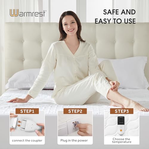 Heated Mattress Pad Queen - Bed Warmer with Memory & Preheat Functions, 2-10 Hour Auto Off & 9 Heat Settings, Double Controller, Fast Heating, Deep Pocket, Electric Mattress Pad Queen 60"x80" - view 5