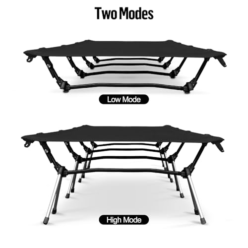 Camping Cot Bed - Portable Folding Sleeping Cots for Adults 1-Person Outdoor Elevated Off-Ground Beds Easy Set-up Army Sleeping Bed 87"x32" - view 3