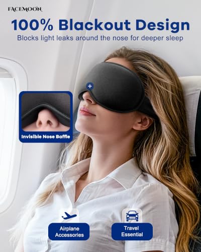 3D Cooling Gel Weighted Eye Mask for Sleeping, 100% Blackout Sleep Mask - view 5