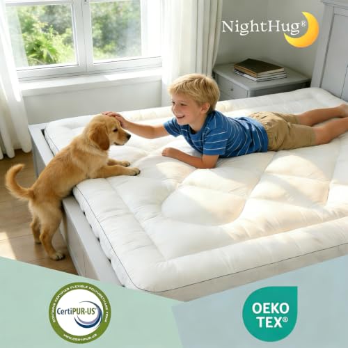5 Inch Memory Foam Mattress Topper King, 2000 GSM Fill Pillow Top - view 3