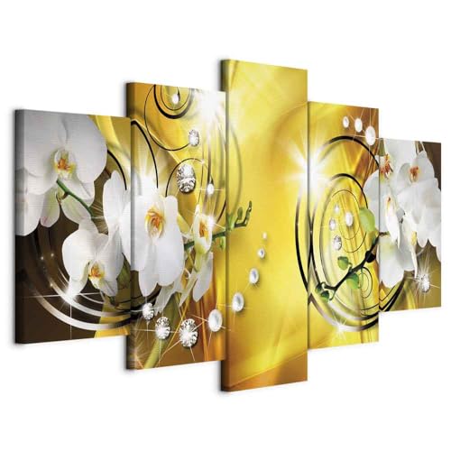 Acoustic Panels Canvas Wall Art Print Flowers Orchid 90x45 Inch