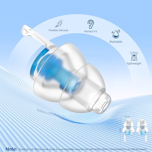 Kids Ear Plugs (6-12 yrs) - Ear Protection for Child Adult with Small Ear Canals, Reusable Noise Relief Earplugs for Fly, Sports, Firework, Noise Sensitivity, Festival, Tinnitus Relief, 25dB, 2 Pair - view 4
