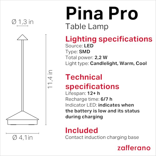 Pina Pro, Rechargeable Cordless Lamp, Dark Gray - view 4