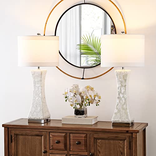 SAFAVIEH Shelley Table Lamp Set of 2, 30.5" White LIT4146A-SET2 - view 3