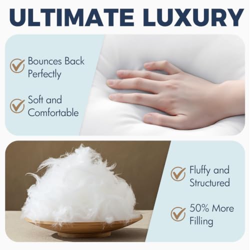 12x20 Pillow Inserts, Fluffy Down Alternative Filling Pack of 2 - view 3